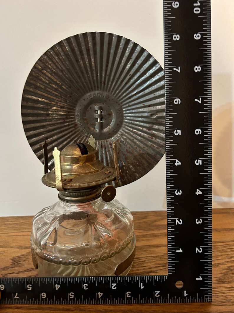 Vintage Eagle Oil Lamp With Reflector Etsy