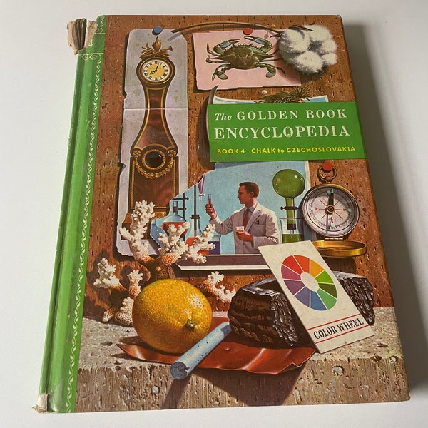 The Golden Book Encyclopedia Book 4: Chalk to Czechoslovakia VINTAGE