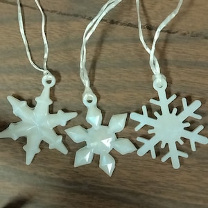 small snowflake Christmas tree ornaments set of three