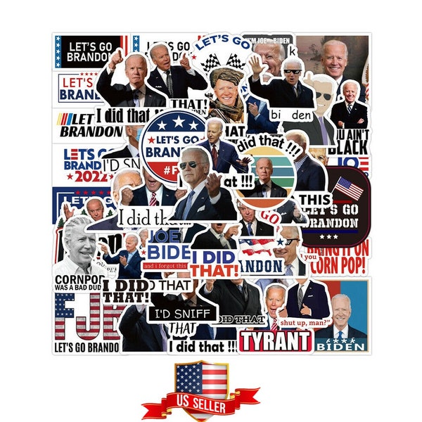 50x Let's Go Brandon Biden Did That I Did That Waterproof Decal Sticker Pack
