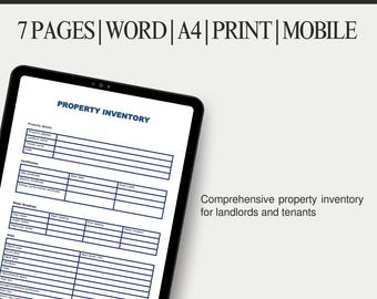 Modèle d'inspection de propriété locative : inventaire des propriétaires-locataires (téléchargement numérique)
