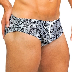 Men&#39;s Swimwear Brief Brazilian Swimsuit Designer Sunga - Tree of Life