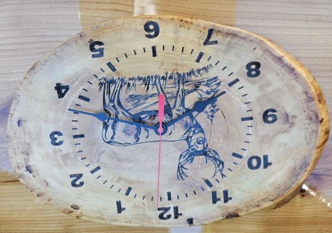 Hand Made Live Edge Wood Slice Clock Etsy
