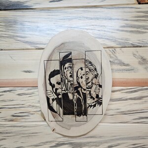 Halloween, Michael Myers, Freddy Krueger, Jason, Chucky, Laser Engraved Natural Wood, Lacquer Finished, Wall Decoration, Gift
