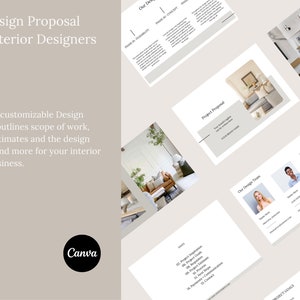 Interior Design Proposal | Interior Design Template | Design Business Template | Canva Presentation Template |  Business Startup Template