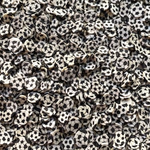 10g/30g Soccer Balls polymer clay slices (non-edible | fake sprinkles | slime supplies | DIY crafts | nail art | fimo slices)