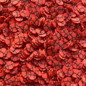 10g/30g Basketball polymer clay slices (non-edible | fake sprinkles | slime supplies | DIY crafts | nail art | fimo slices)