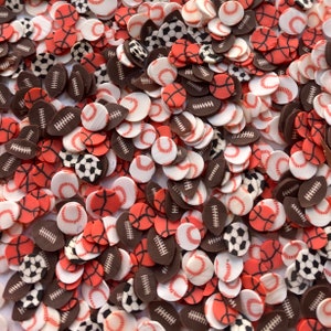 10g/30g Sports Balls Mix polymer clay slices (non-edible | fake sprinkles | slime supplies | DIY crafts | nail art | fimo slices)