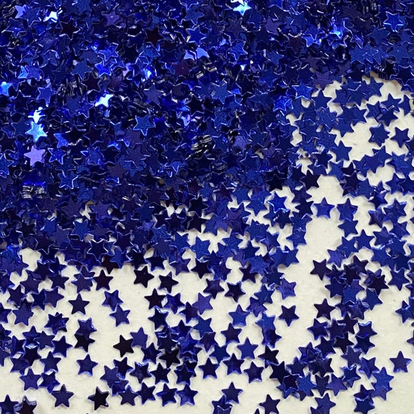 5g/10g/25g Blue Stars chunky glitter shapes (non-edible | fake sprinkles | slime supplies | DIY crafts | nail art | loose sequins)