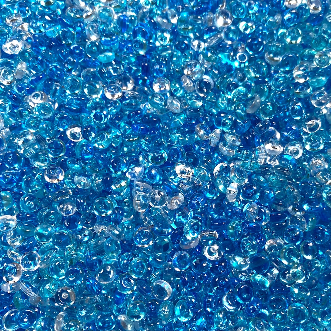 50g/100g/200g Blue Mix Fish Bowl Beads slime Supplies DIY Crafts Vase
