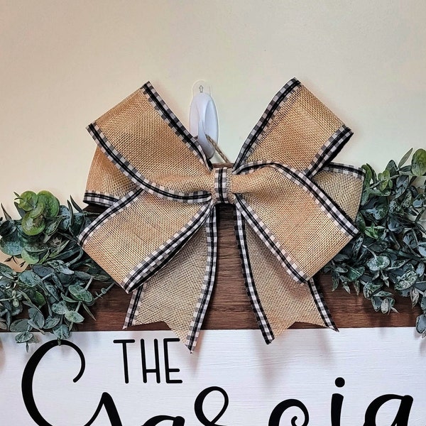Interchangeable Bow || BOW ONLY || Magnetic Bow || Door Hanger Bow || Door hanger NOT included || Year Round Bow Decor - 9"x9" Magnetic Bow