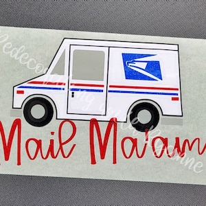 Mail Ma'am Decal || Mail Lady Car Decal || USPS Mail Man Car Decal || Postal Delivery Decal || Mail Woman Decal ||