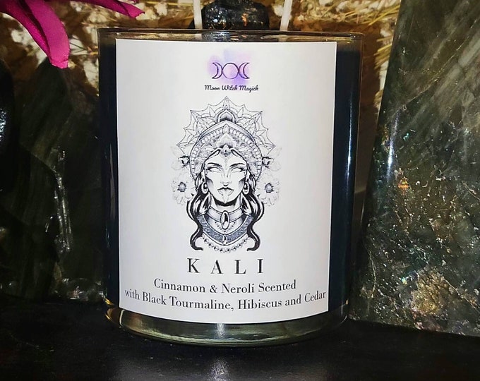 Kali Goddess Candle, Invocation Candle, Offering Candle, Goddess Invocation Candle, Hindu Pantheon, Deity candles, polytheism candle decor