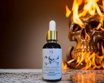 Baneful CURSING OIL, Strong Oil to aid in Curses and Hexes, 1 oz dropper bottle. Hexing Spell, Read Warning Before Purchase