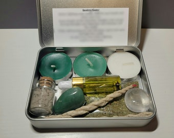 Travel Spell Kit Personalized to Intention, Portable Spell Kit, Hidden Spell Kit, Customizable with Crystals