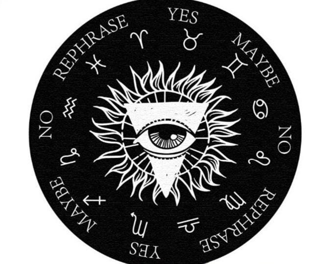 Pocket Pendulum Boards, Two Sided, Multiple design options,  Spirit Board, Talking Board, Round Pendulum Board, Divination Board