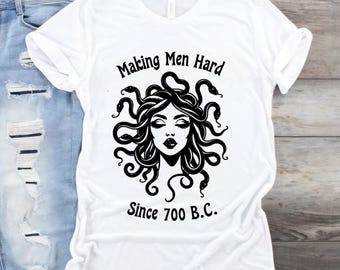 Medusa Graphic Tee: Humorous Gender Neutral T-Shirt