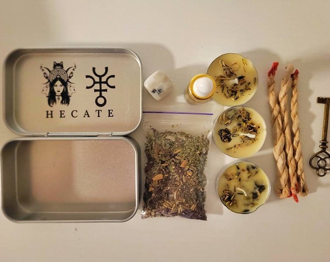 TRAVEL ALTAR, Broom Closet Custom Deity, Mini Discreet Altar, Hidden Altar, Altar for secret worship, wicca, Pagan, norse, Closet Witch