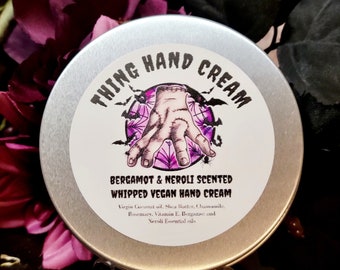 Thing Hand Cream, Whipped Hand Balm, Bergamot and Neroli Scented, Deep Moisture Repair, Chamomile Rosemary Infused, Vegan, Wednesday Show