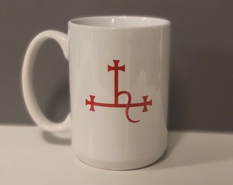 Lilith Sigil Ceramic Mug, Dishwasher and Microwave Safe, Red Sigil of Lilith