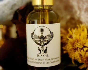 Isis Invocation Oil, Ritual Oil Blend for Divination, Deity Work, Offering and for Altars, 1 oz /29.5mL dropper bottle