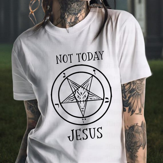 Not Today Jesus Sweatshirt: Humorous Pagan Apparel