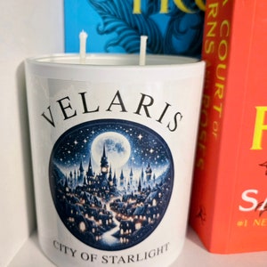 Velaris ACOTAR Candle, Jasmine & Mandarin Scent, Book Candles, Bookish Candles, Bookish Candle, Night Court Candle, Freye Rhysand, velarus
