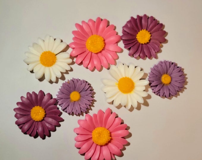 Flower WAX MELTS pack, Floral Scented Vegan Wax Tarts, Pack of 8