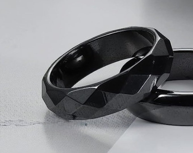 Hematite Rings, Three Styles, US sizes 5-13