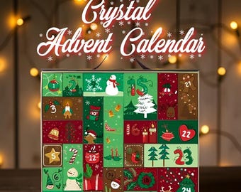 Crystal Advent Calendar Box Set: Christmas Countdown case with various cystals!