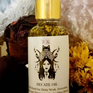 Hecate Invocation Oil: Ritual Blend for Deity Work, Altars (1 oz /29.5mL bottle)