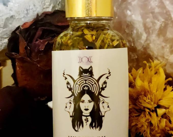 Hecate Invocation Oil, Ritual Oil Blend for Divination, Deity Work,, Offering and for Altars, Hekate Invocation Oil, 1 oz /29.5mL bottle