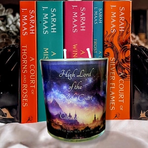 Rhysand Candle, Citrus & Sea Scent, Book Candles, ACOTAR, Bookish Candles, Bookish Candle, ACOTAR, High Lord of the Night Court