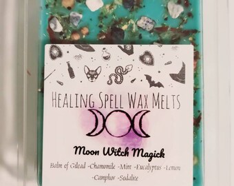 HEALING SPELL Wax Melts with Sodalite Crystal Chips