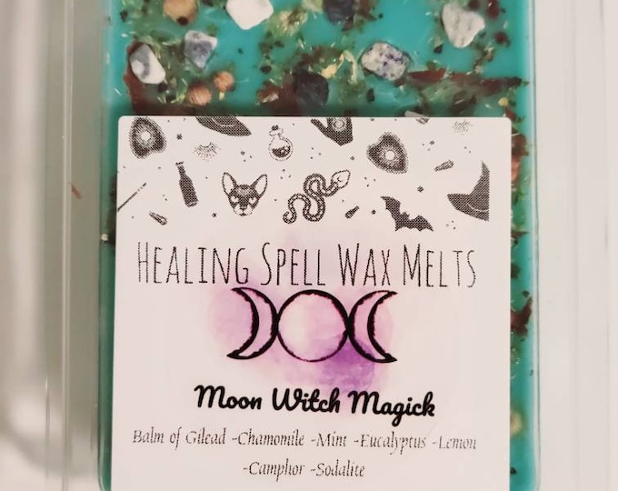 HEALING SPELL Wax Melts with Sodalite Crystal Chips