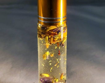 Zen: Crystal Infused Fragrance Oil Tranquility Spell// Floral Scented