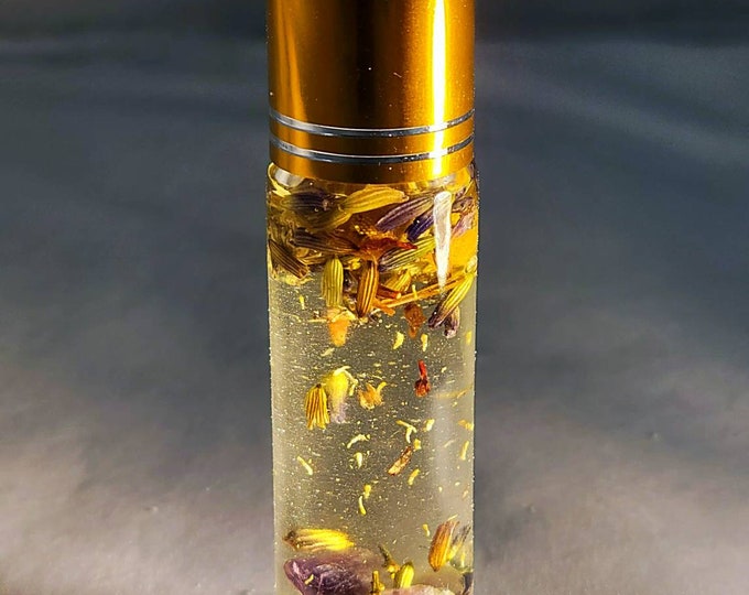 Zen: Crystal Infused Fragrance Oil Tranquility Spell// Floral Scented