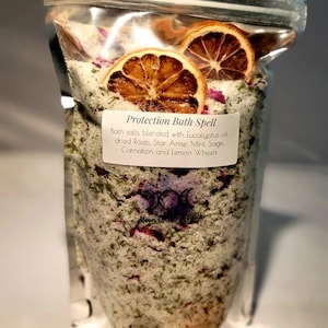 Protection & Curse Breaking Bath Spell (14 oz), Witch Bath, Bath Salts, Soaking Salts, Ritual Blend, Curse Breaking Bath, Hex breaking