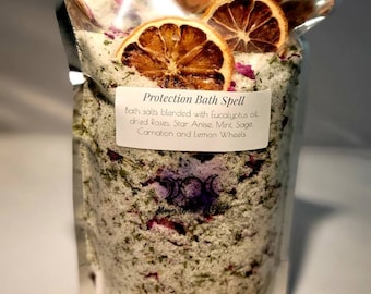 Protection & Curse Breaking Bath Spell (14 oz), Witch Bath, Bath Salts, Soaking Salts, Ritual Blend, Curse Breaking Bath, Hex breaking