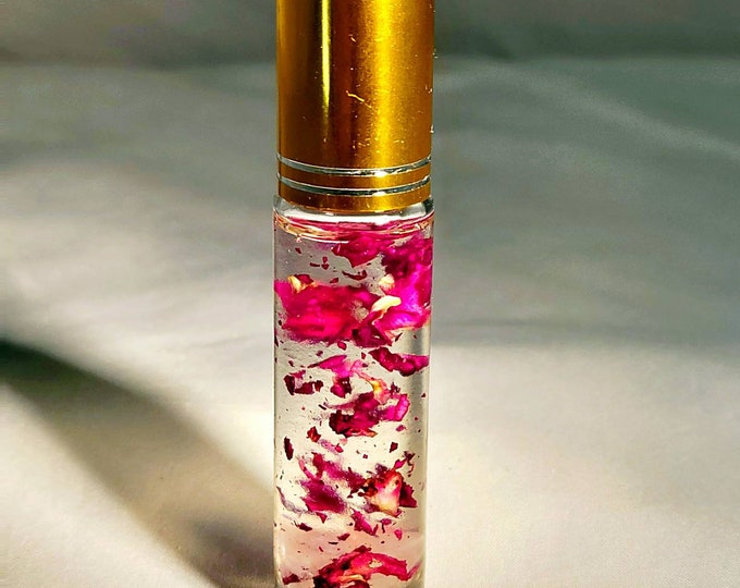Love Me Oil: Crystal Infused Fragrance Oil -Attraction Spell - Vanilla Rose Scented - Wearable Spell Oil - Increase Love and Lust Attraction