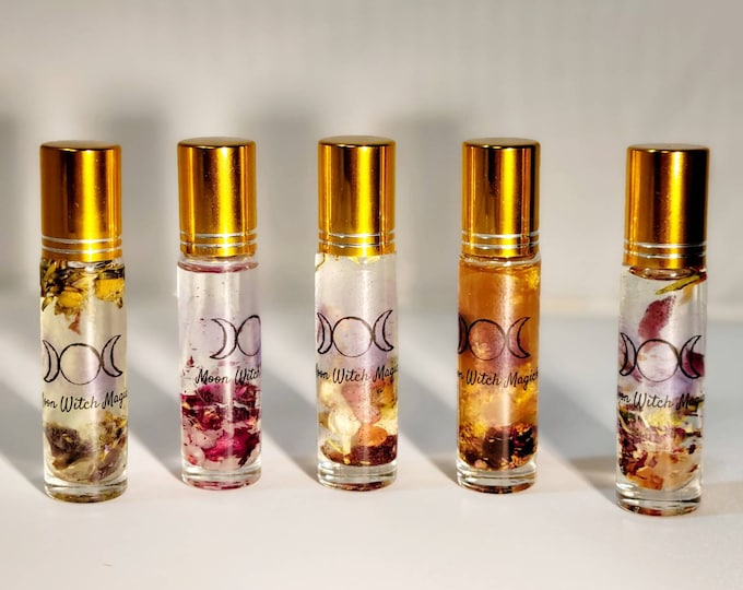 Energize: Crystal Infused FRAGRANCE OIL, Productivity Spell, Citrus Scented Energy Spell wearable oil