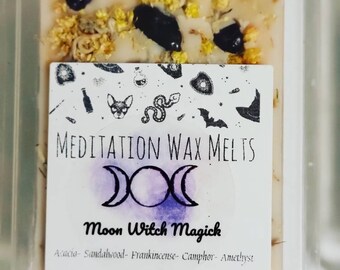 MEDITATION Wax Melts for Deep Relaxation and Focus, 8 peice wax melt spell