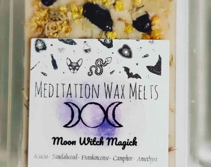 MEDITATION Wax Melts for Deep Relaxation and Focus, 8 peice wax melt spell