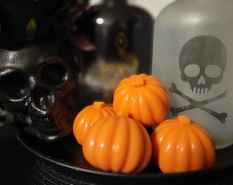 Pumpkin Wax Melts, Large Wax Tarts, Pumpkin Spice Latte Scented Pumpkin Wax Melts 4 piece long lasting melts, Multiple scents