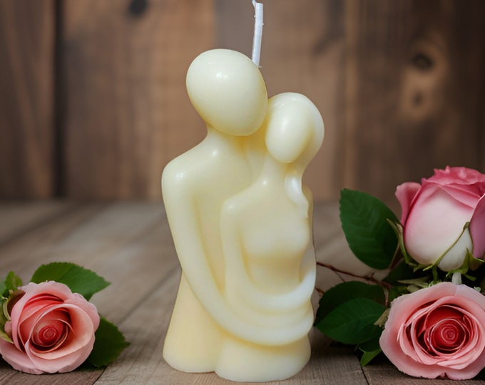 Lovers Candle, Chose Color and Scent, Man and Woman embraced candle, use as decor or as love spell candle