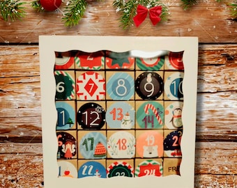 Crystal Advent Calander 12 or 24 Box Set, December Count Down, Crystal A Day Advent Calender, Yule, Christmas, plus free gift per order