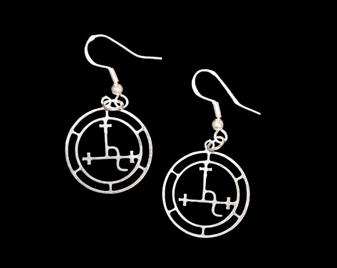 Lilith Sigil Earrings, Hypoallergenic Stainless Steel, Extra Lightweight