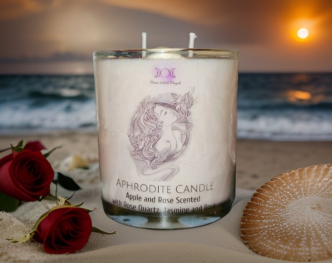 APHRODITE CANDLE,  Goddess Candle, Invocation Candle, Aphrodite goddess, Greek Goddess of Love