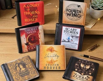 Portefeuille avec couverture de livre, choisissez vos livres préférés ! Accessoires livresques