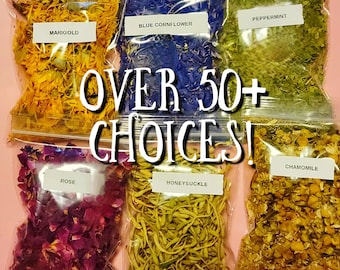 Herbs & Flowers for Spellwork. Build Your Own Apothecary,  Small Med Large Sizes, Budget Witchcraft, Herbs Pouches, Sustainable Witchcraft